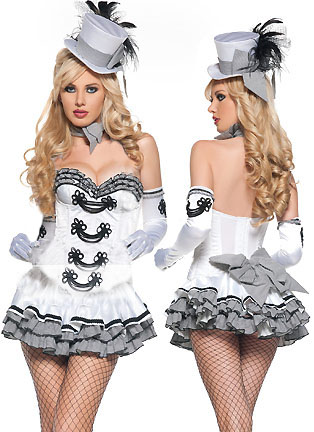 White Cigarette Girl Costume